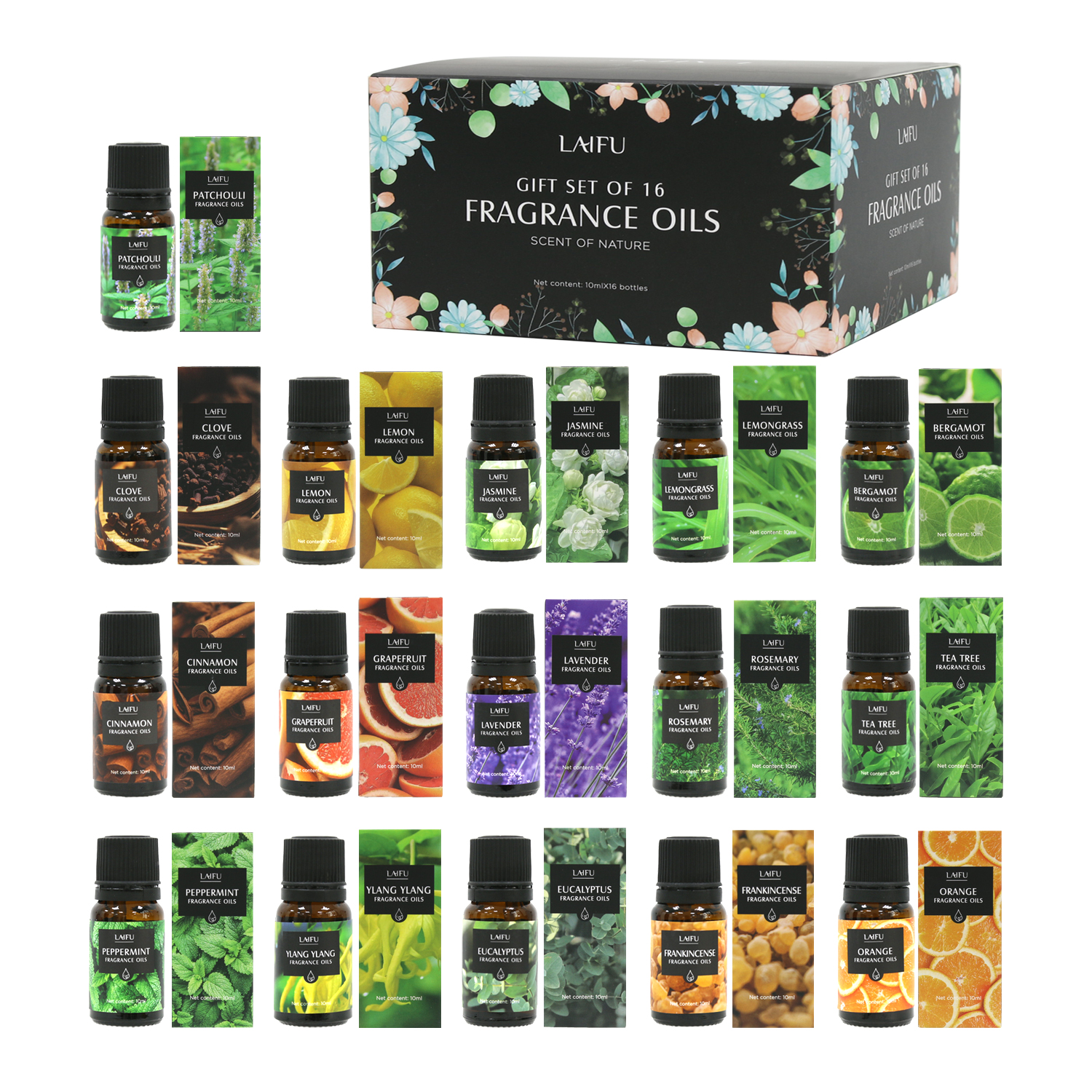 Candle Making Oils - 16x10ml Essential Oils Set for Diffuser