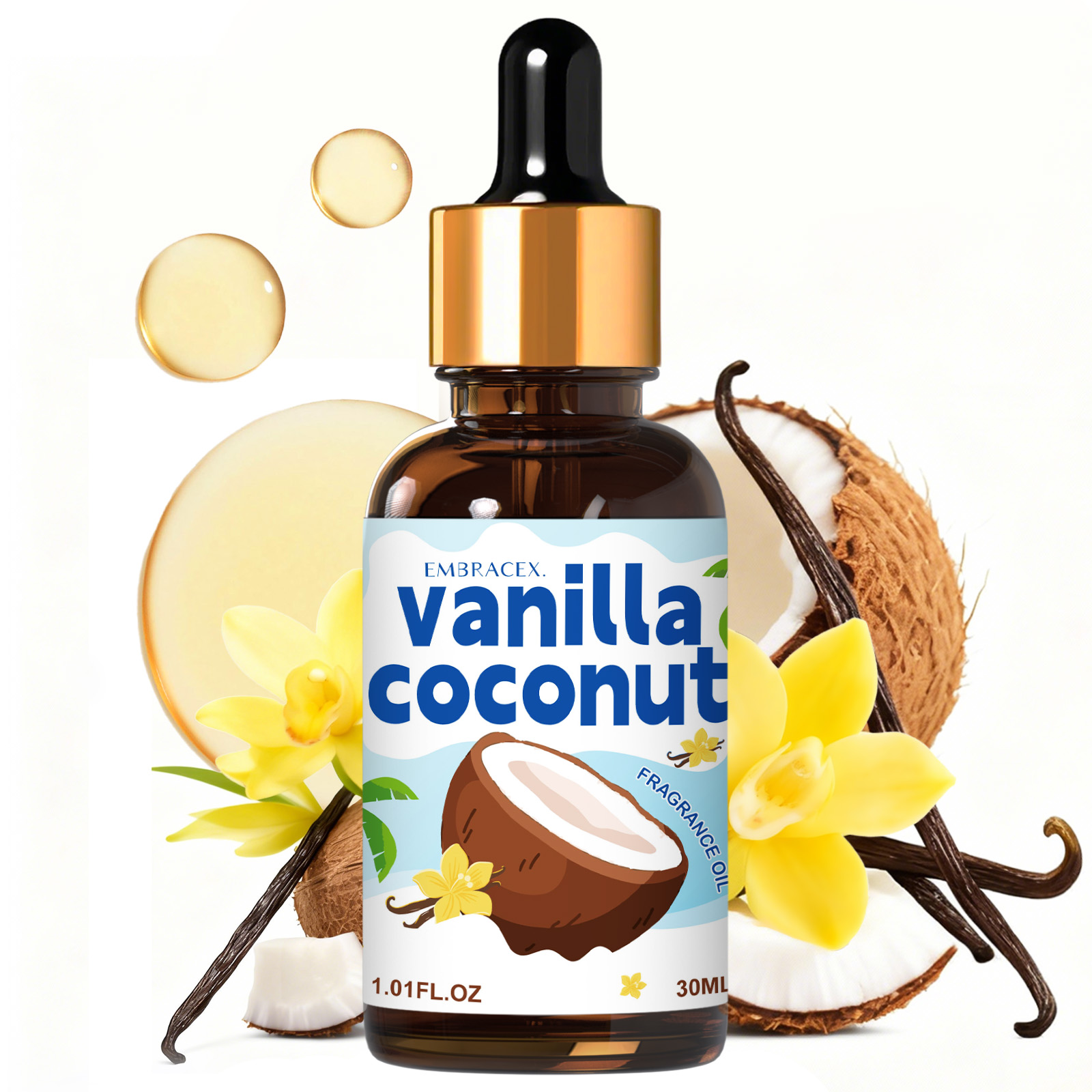 Candle Making Oils - 30ml Vanilla Coconut Essential Oil Massage