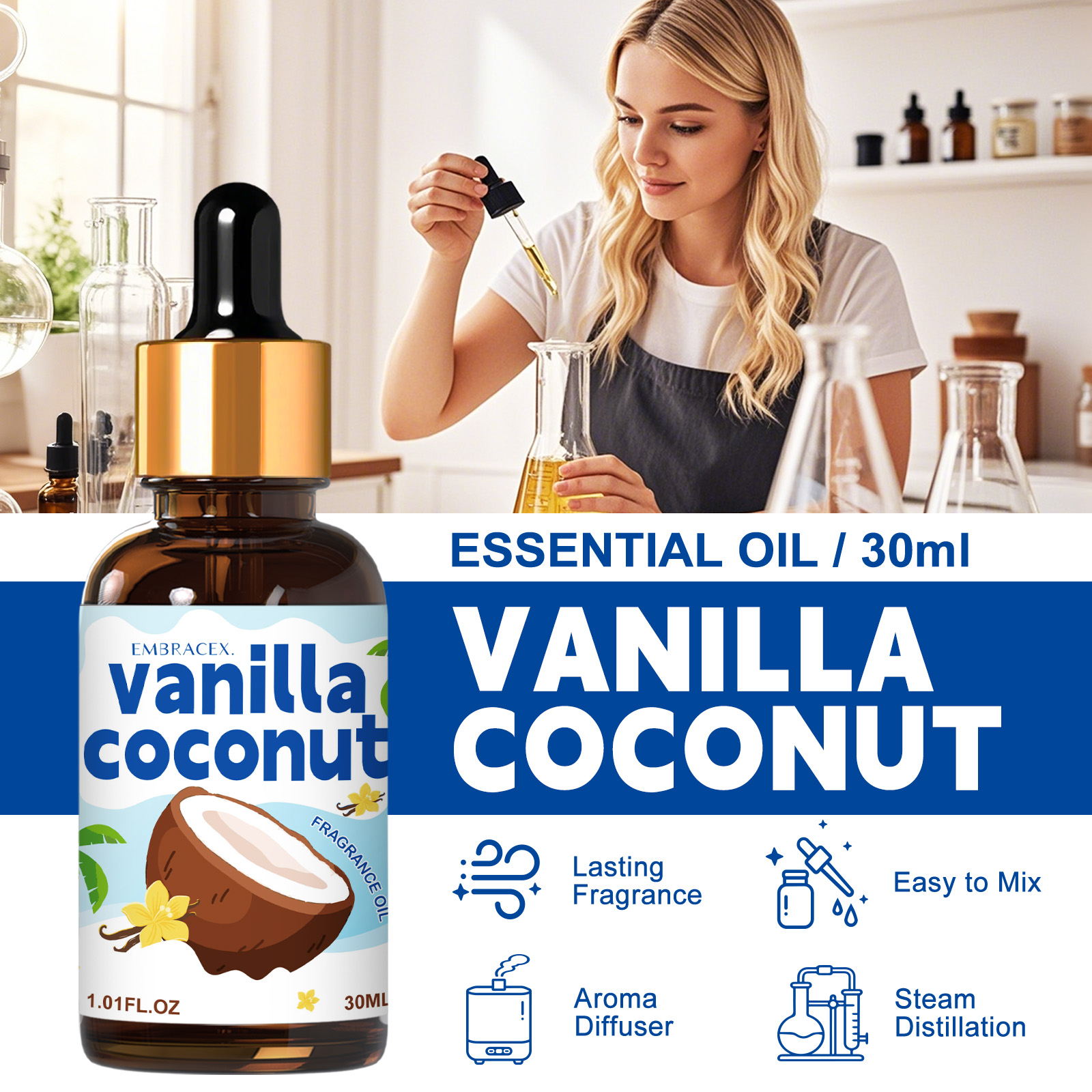 30ml Vanilla Coconut Essential - Candle Making Oils review and price