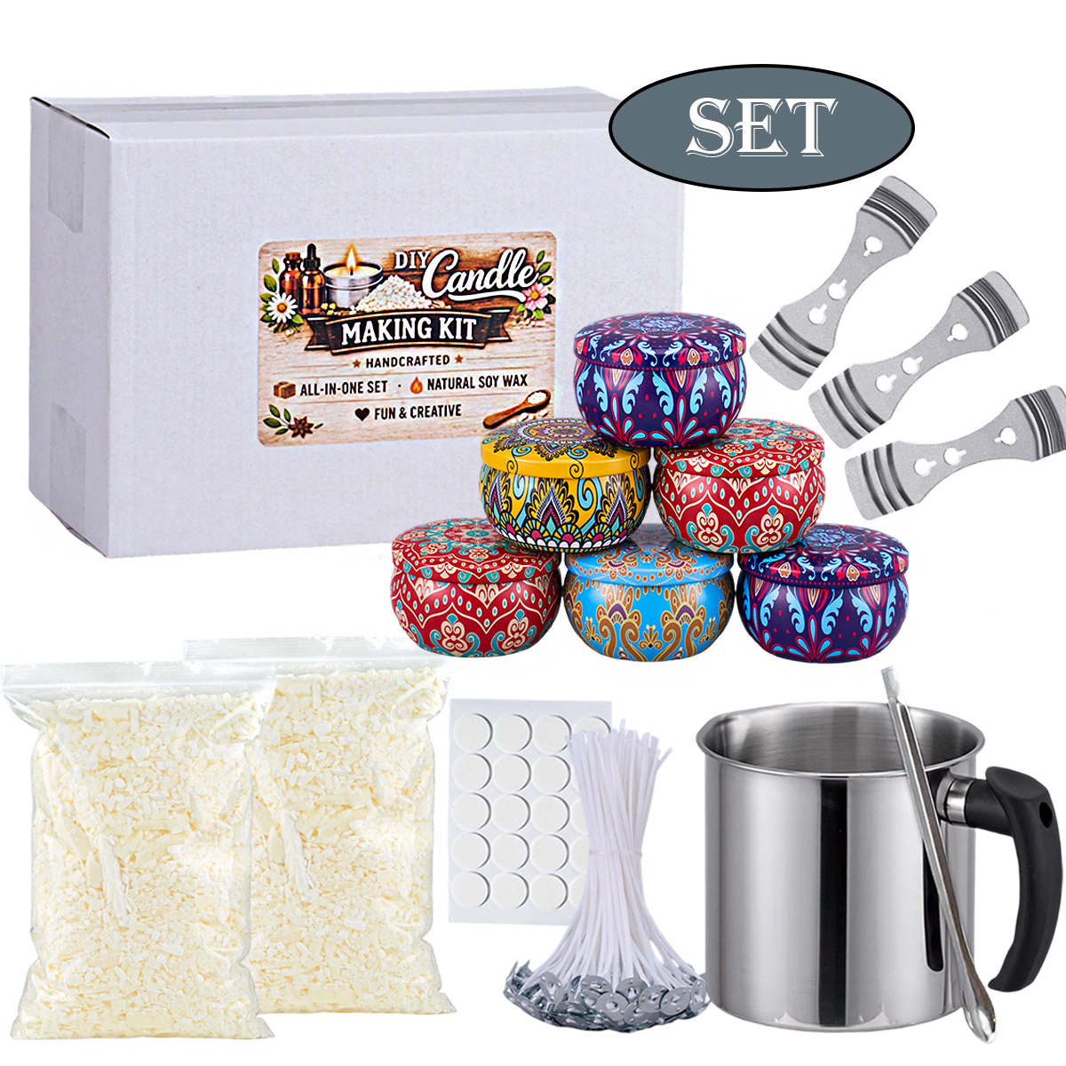 Soy Wax Kit 304 Wax Melting Cu - Candle Making Material Wholesale review and price