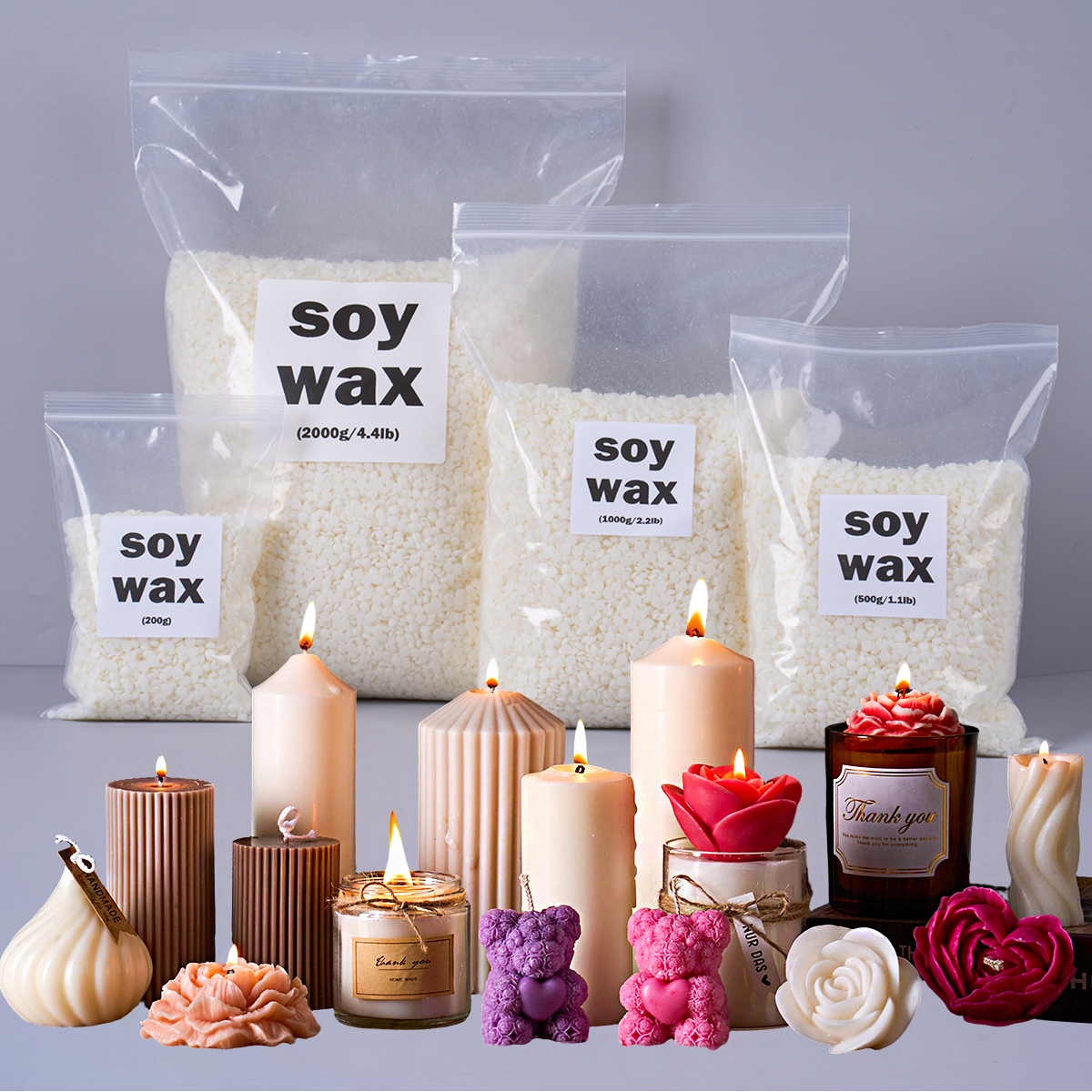 200g/500g/1000g/2000g Soy Wax  - Candle Making Material Wholesale review and price