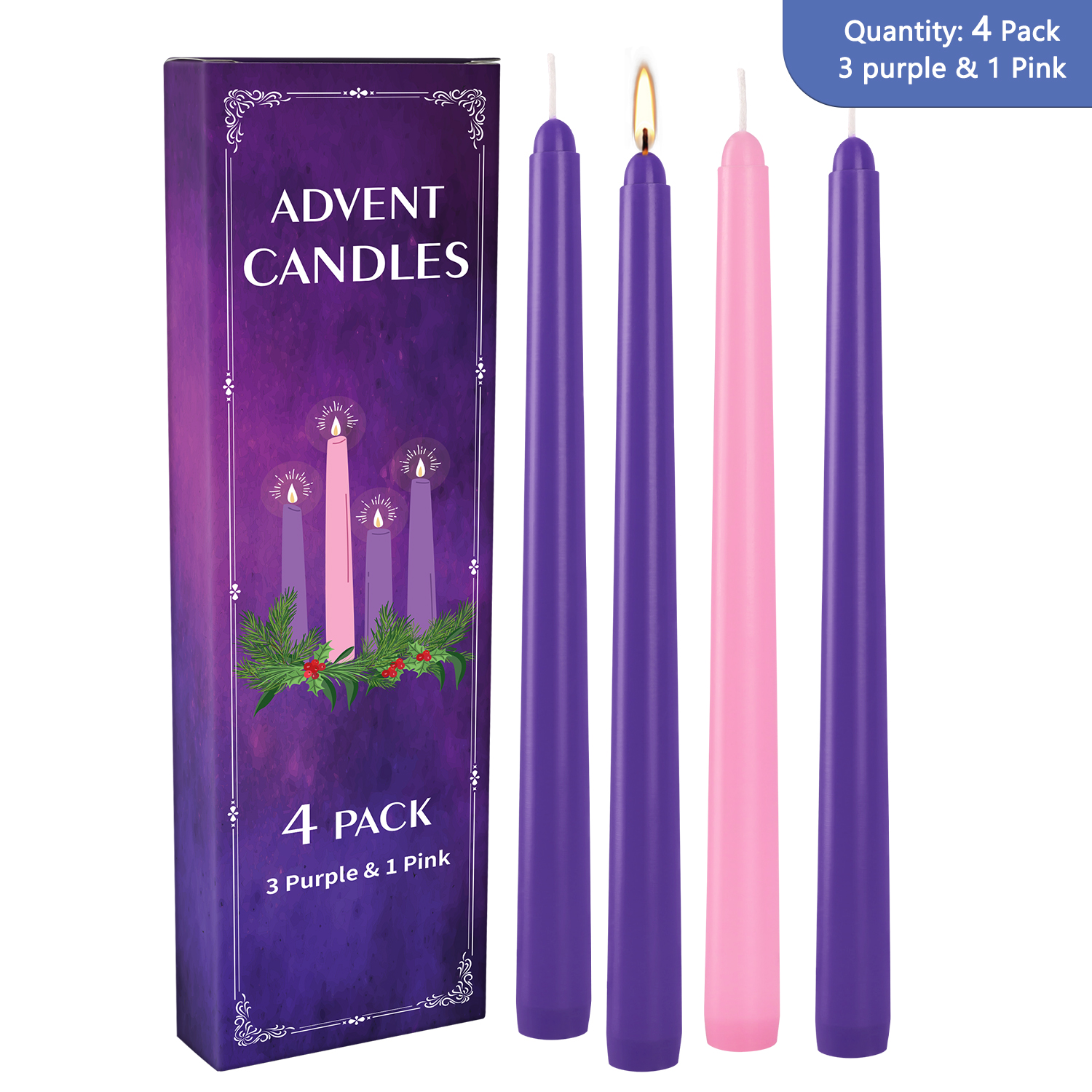 4 Pieces 10inch a Three Purple - Candle Making Place review and price
